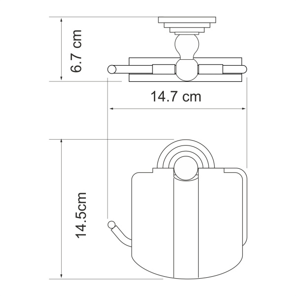 Держатель туалетной бумаги WasserKRAFT Ammer K-7025