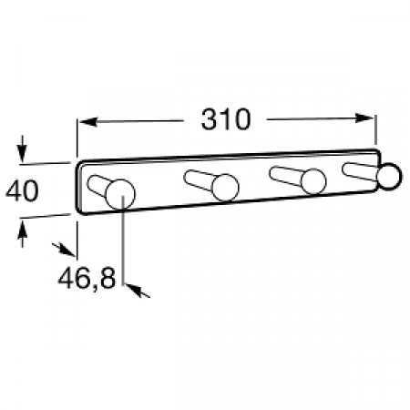 Крючок четверной Roca Victoria, A816652001