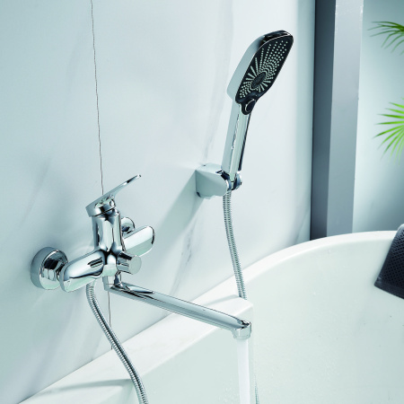 Смеситель для ванны Shevanik S8502, хром