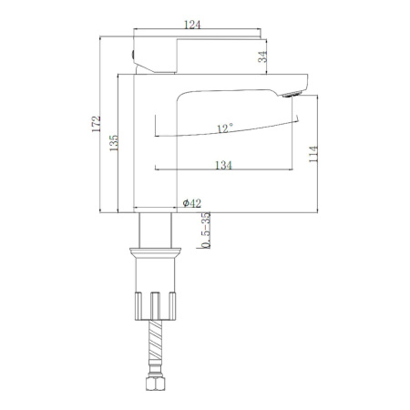Смеситель для раковины Splenka S222.10.06, черный