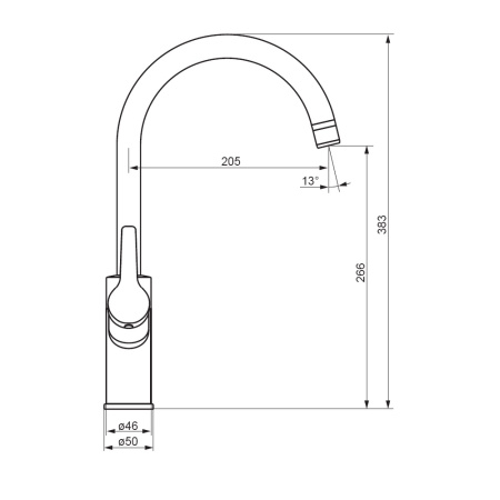 310721000 Eclipce Смеситель для кухни Damixa, с фильтрацией C - излив, хром