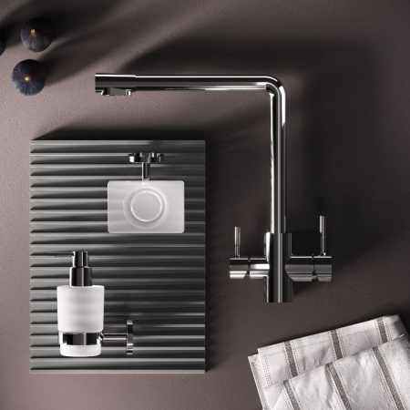 F85B05700 X-Joy S, Смеситель для кухни AM.PM с L-изливом с каналом для питьевой воды, хром