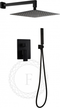 Душевая система скрытого монтажа FILARETE Fing FL1043 (Черный матовый)