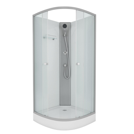 Душевая кабина Niagara Eco E90/13/MT/BK (90х90х200) низкий поддон(13см),стекло матовое,3 места