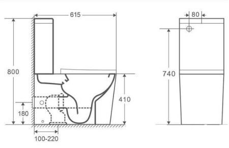 Унитаз напольный CeramaLux 2179-1