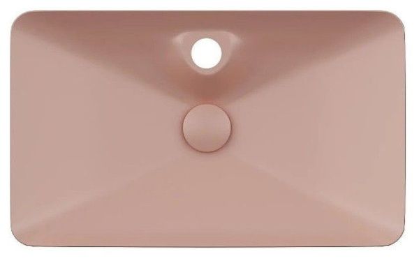 Раковина ISVEA SistemaY Clear накладная 644*395*125 1 цвет лососевый матовый 10SY50065SV-2S