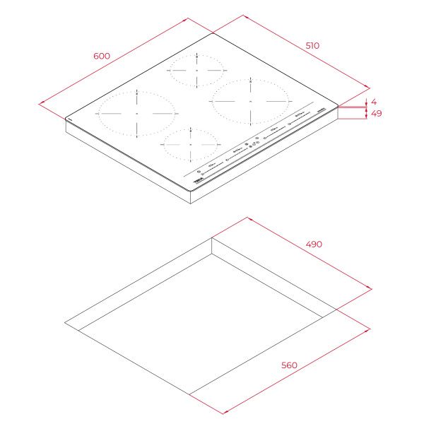 Индукционная варочная панель TEKA IZC 64320 BK MSP 112510017