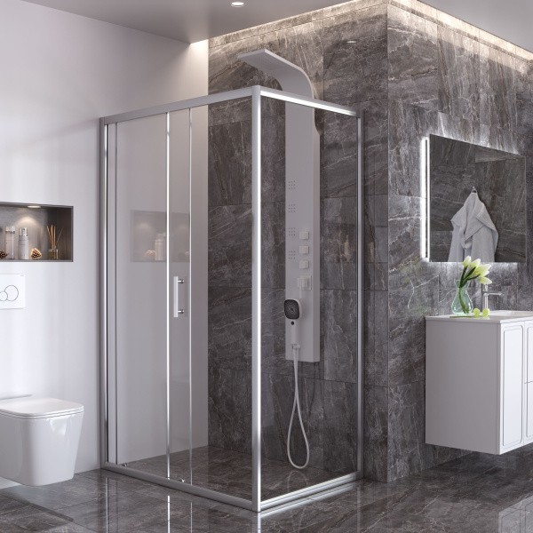 Душевая панель Taliente TA-G-A01Ww прямоугольная настенная