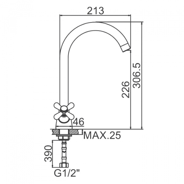 Смеситель для мойки Ledeme H18 L4318-2