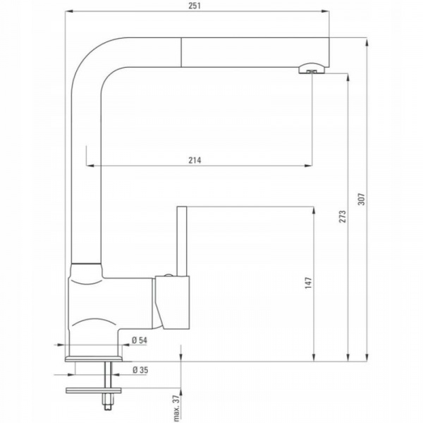 Смеситель для мойки Deante Aster BCA W730