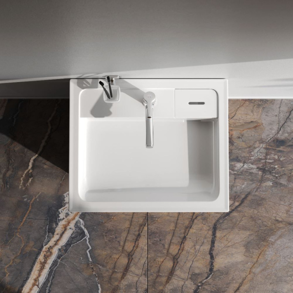 M85WCC0601WG050 X-Joy, Раковина над стиральной машиной AM.PM, керамическая, 60x50 см, белый глянец