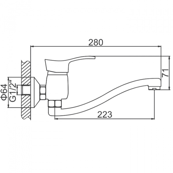 Смеситель для мойки Ledeme H14-B L4614-B