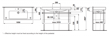 Умывальник Laufen Pro S 8139664001041 105x46x9