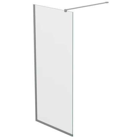 Душевая перегородка, ограждение Reflexion RX20090CCR-18 Walk in 200x90см, прозрачное закаленное стекло 8мм, хромированный профиль