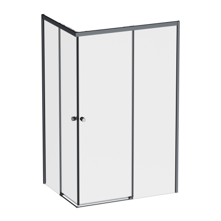 W94G-403-12090-BТ Душевое ограждение AM.PM X-Joy Square Slide 120х90, черный, прозрачное