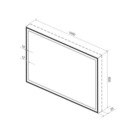 Зеркало с фронтальной LED-подсветкой Wellsee 7 Rays' Spectrum 172201390