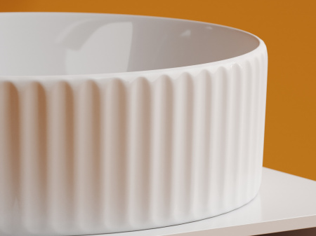 Умывальник чаша накладная круглая Ceramicanova Element 360*360*115мм, белый, CN6057