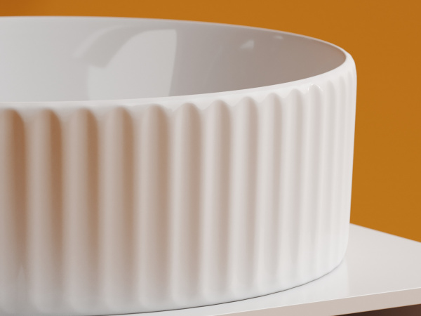Умывальник чаша накладная круглая Ceramicanova Element 360*360*115мм, белый, CN6057