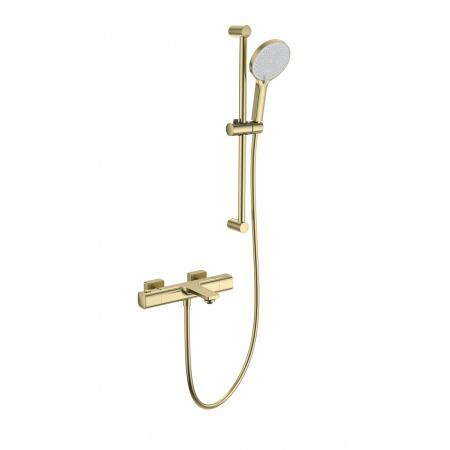 Смеситель для ванны с душевым гарнитуром и термостатом WONZON & WOGHAND, Брашированное золото (WW-C2011-A-BG)