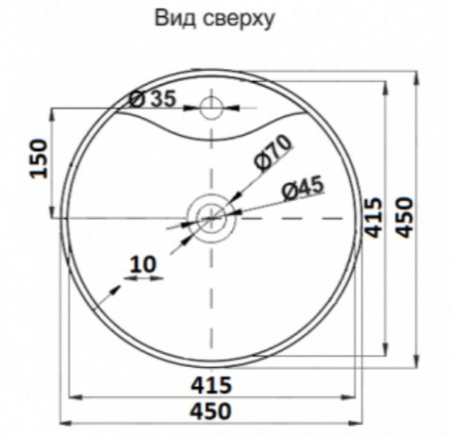 Раковина накладная CeramaLux 9001