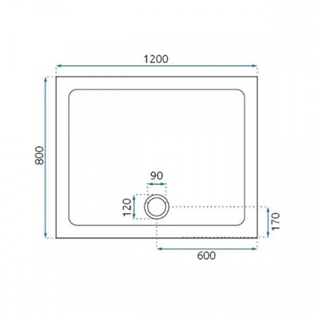 Душевой поддон Rea Breno 80x120 K012E