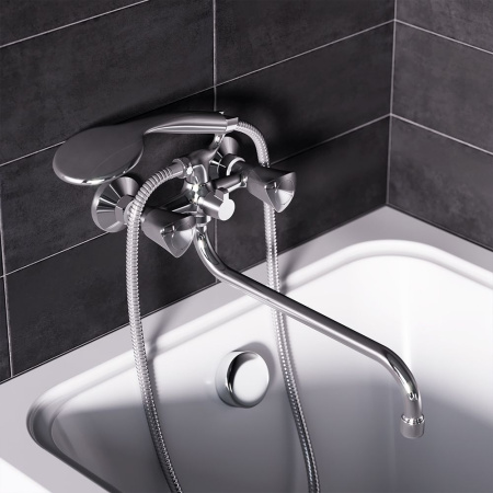 349500000 Object, Смеситель для ванны и душа AM.PM с длинным изливом, душ.гарнитуром