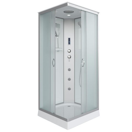 Душевая кабина Niagara Classic NG-1101-14F (90х90х215) низкий поддон(13см),стекло матовое,3 места с полкой