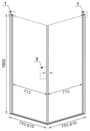 Душевой уголок Rea Easy Space N2 80x80 K5413