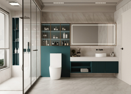 Унитаз ABBER Bequem AC1110 компакт белый, безободковый