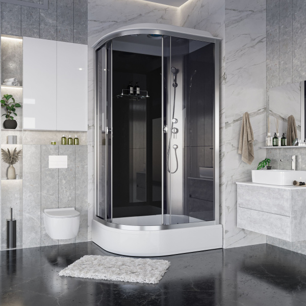 Душевая кабина Niagara Eco E120/80/26R/TN (120х80х215) средний поддон(26см),стекло тонированное,4 места