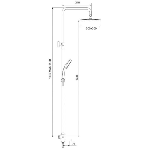 Душевая стойка с термостатом Gappo G2499-40