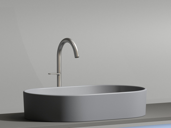 Умывальник чаша накладная овальная Ceramicanova Element 608*385*122мм, Антрацит матовый, CN6048MH