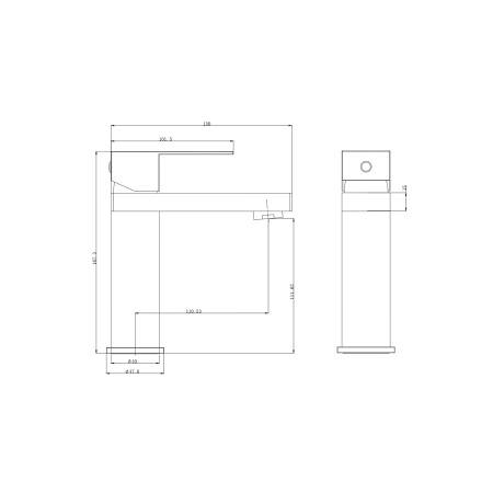 Смеситель для раковины WONZON & WOGHAND, Черный матовый (WW-A40982-MB)