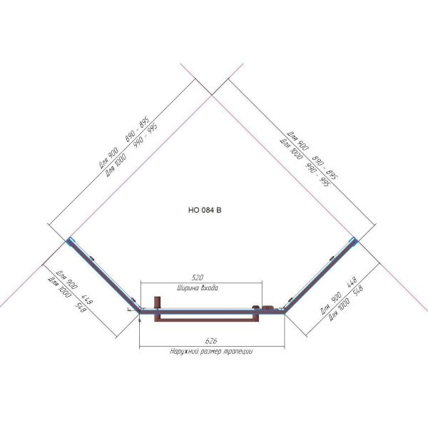 Душевой уголок RGW HO-084B 350608400-34 100х100х195 см, черный