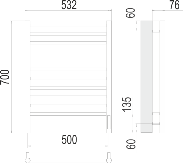 TERMINUS Аврора П9 500х700 электро