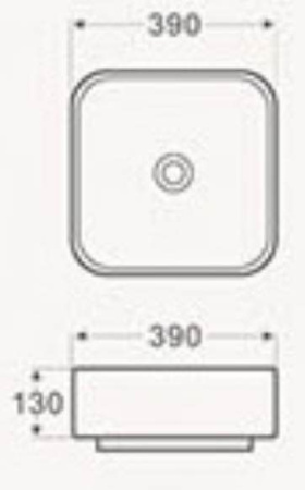 Умывальник накладной CeramaLux 2106МВ