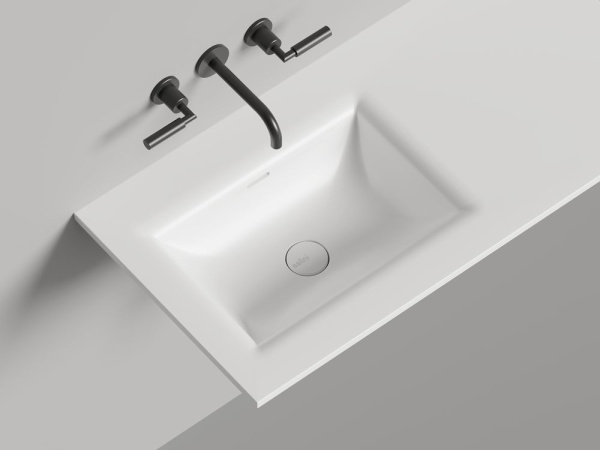 Раковина столешница Salini ONDA FLOW SQUARE, белый, 1402206MN