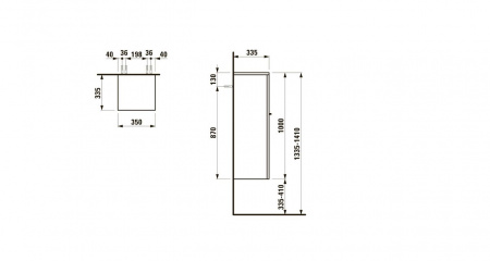 Шкаф Laufen Case 4020120755191 33x35x100