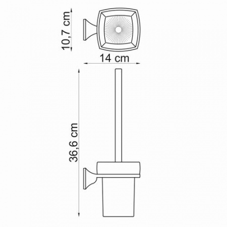 Щетка для унитаза подвесная WasserKRAFT Wern K-2527