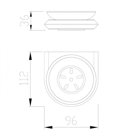 Мыльница ABBER Nord AA1558 хром