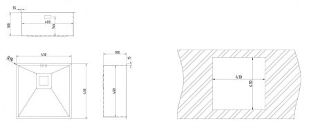 Кухонная мойка ТЕКА SQUARE 400.400 40170120