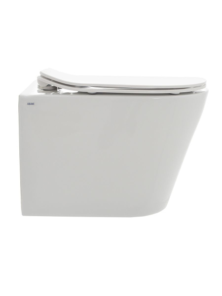 AQM2001 Унитаз подвесной с сиденьем SoftClose, технология смыва Rimless, скрытый крепеж. 515x355x365