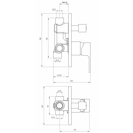 Смеситель для душа Deante Azalia BDA 044P