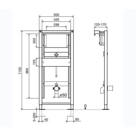 Инсталляция для писсуара Oli Urinal 136179