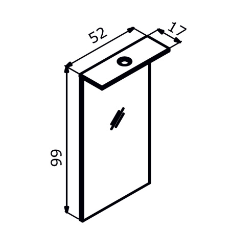 Зеркало ORKA Knidos 55 с подсветкой, черный