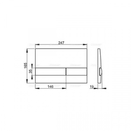 Кнопка смыва AlcaPlast M1722 хром матовый