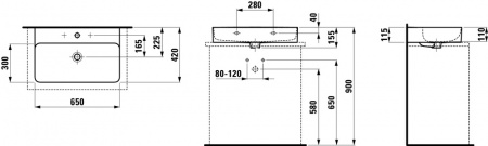 Умывальник Laufen VAL 8162844001081 65x42x15.5