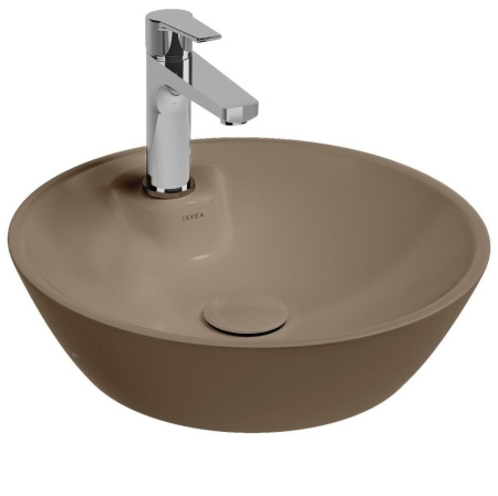 Раковина ISVEA SistemaY Soft накладная 450*450*120 1 цвет коричневый матовый 10SY65045SV-2H