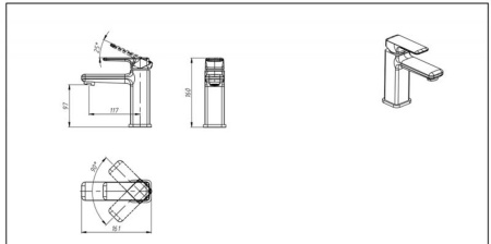 Смеситель для раковины Bravat Freya F1367400CP-RUS, хром