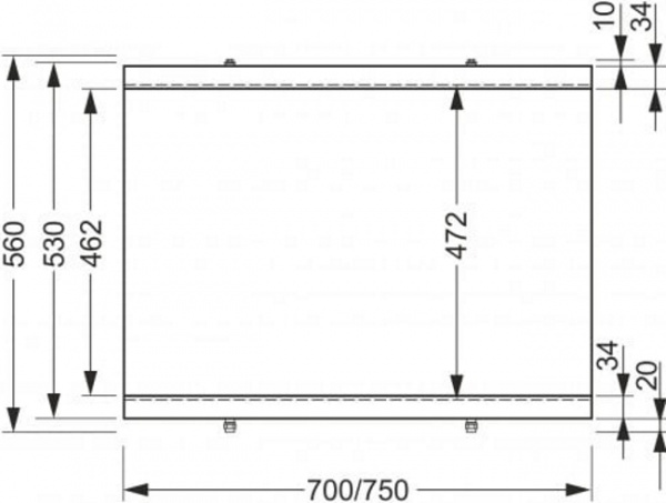 Панель боковая для ванн Universal 75 PB-TYPE2*75-W